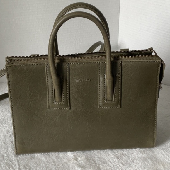 Matt & Nat Green Satchel Bag with Minimalist Design purse - Picture 1 of 5